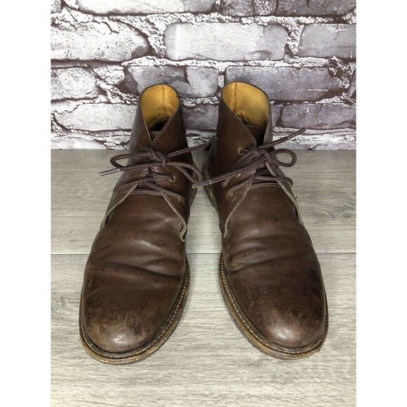 A.P.C Brown Leather Chukka Lace Up Ankle Boots Gum Soles Men Sz 42EU/9M US - Picture 15 of 16
